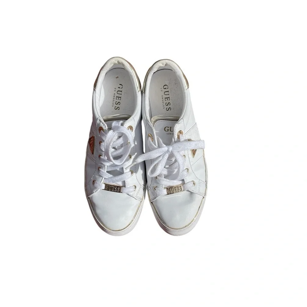 Guess Los Angeles Women White Sneakers Size 8
